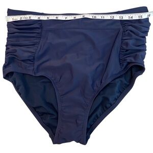 NWOT - Kona Sol Women's Navy Swim High Waisted Bottom - Navy 14W - A14